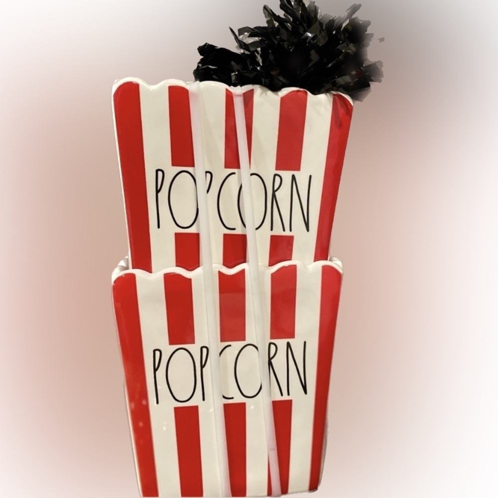 Rae Dunn CERAMIC POPCORN BOWLS  NWT
